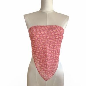 SOLD ❌ Christian Dior 100% Silk Pink Trotter Patterned Square Scarf